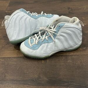 Kids White and Blue Sneakers